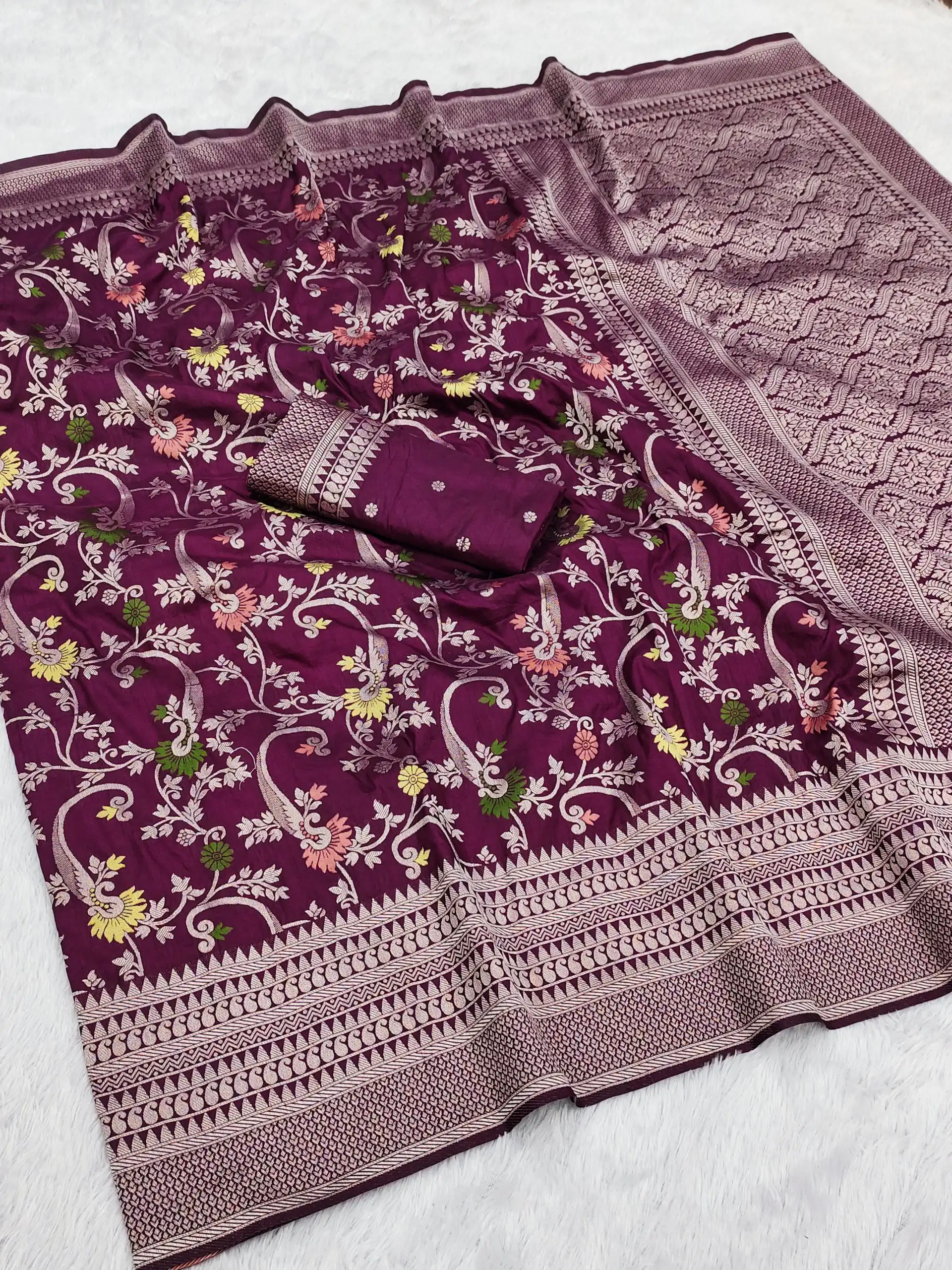 Wine Khaddi Pashmina Lace Zari Work Saree | Sarees, Bollywood Sarees, Creative Sarees, Designer Sarees, Embroidered Sarees, Ethnic Saree, Modern Digital sarees, Party Wear Sarees