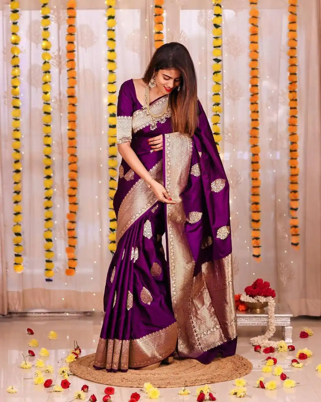 Wine Lichi Silk Saree | Sarees, Bollywood Sarees, Creative Sarees, Designer Sarees, Embroidered Sarees, Ethnic Saree, Modern Digital sarees, Party Wear Sarees