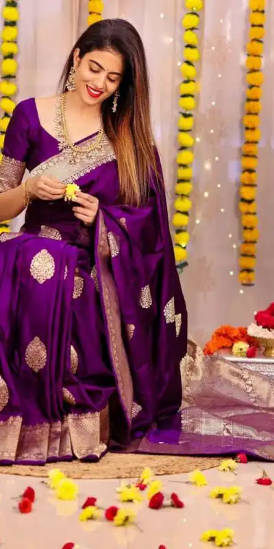 Wine Lichi Silk Saree | Sarees, Bollywood Sarees, Creative Sarees, Designer Sarees, Embroidered Sarees, Ethnic Saree, Modern Digital sarees, Party Wear Sarees