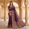 Wine Pashmina Silk Lace Work Border Saree | Sarees, Bollywood Sarees, Creative Sarees, Designer Sarees, Embroidered Sarees, Ethnic Saree, Modern Digital sarees, Party Wear Sarees