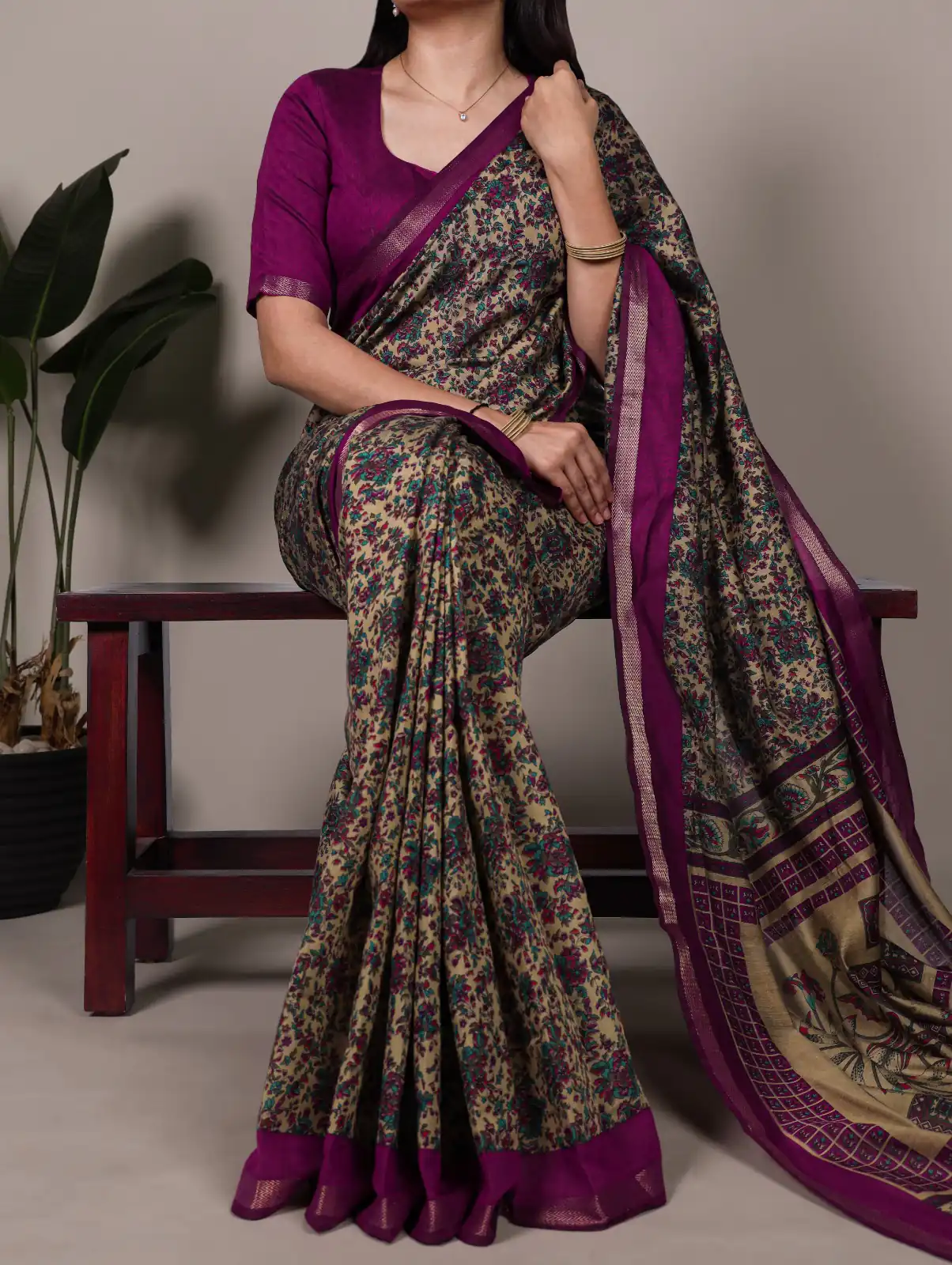 Wine Polyester Viscose Chanderi Zari Work Saree | Sarees, Bollywood Sarees, Creative Sarees, Designer Sarees, Embroidered Sarees, Ethnic Saree, Modern Digital sarees, Party Wear Sarees