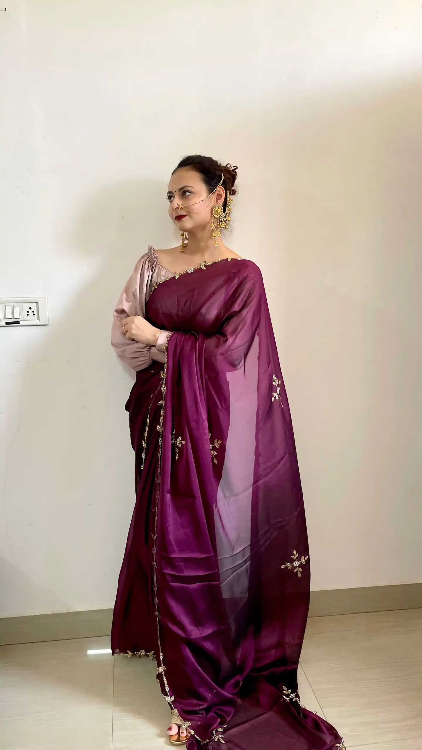 Wine Rangoli Silk Handwork Cutwork Pearl Saree | Sarees, Bollywood Sarees, Creative Sarees, Designer Sarees, Embroidered Sarees, Ethnic Saree, Modern Digital sarees, Party Wear Sarees