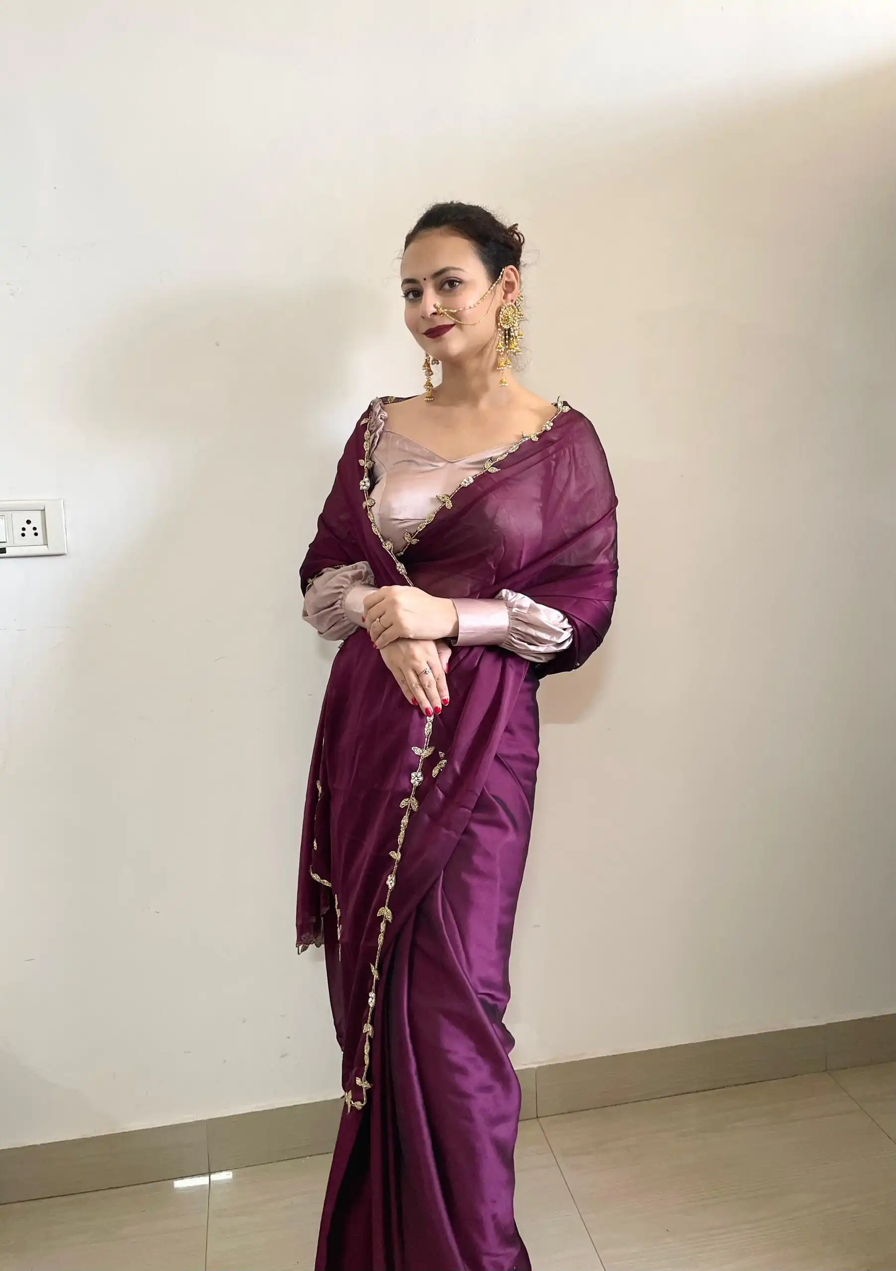 Wine Rangoli Silk Handwork Cutwork Pearl Saree | Sarees, Bollywood Sarees, Creative Sarees, Designer Sarees, Embroidered Sarees, Ethnic Saree, Modern Digital sarees, Party Wear Sarees