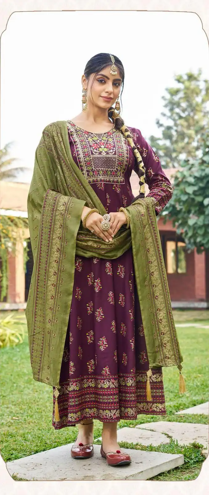Wine Rayon Embroidery Work Gown | Gowns, Bollywood Gowns, Creative Gowns, Designer Gowns, Embroidered Gowns, Party Wear Gowns