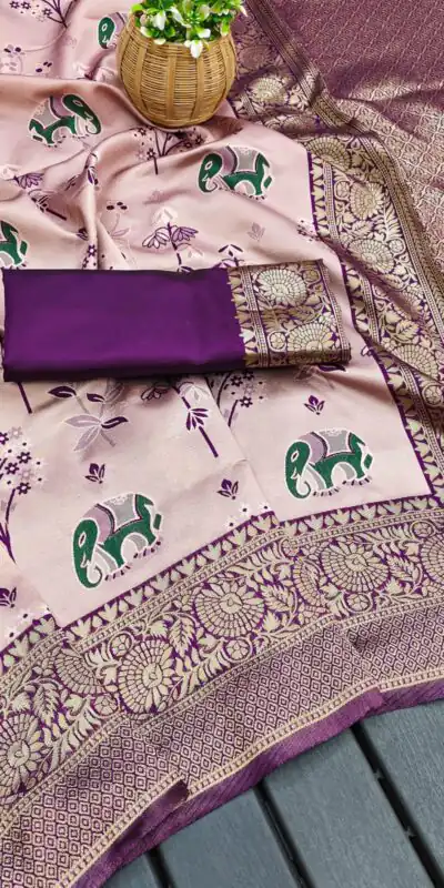 Wine Soft Lichi Silk Jacquard Saree | Sarees, Bollywood Sarees, Creative Sarees, Designer Sarees, Embroidered Sarees, Ethnic Saree, Modern Digital sarees, Party Wear Sarees