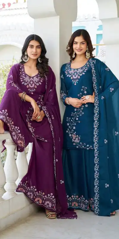 Wine Star Georgette With Embroidery Work Salwar Suit | Jump Suits, Salwar suit, Casual Suits, Creative suits, Designer Suits, Palazzo Suits, Party Wear Suits, Patiala Suits, Straight Suits