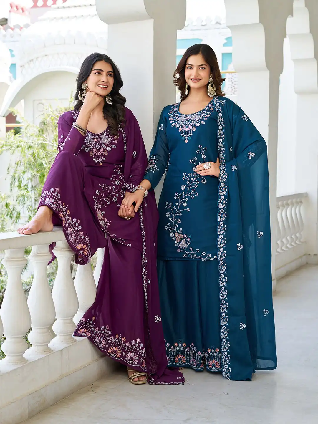 Wine Star Georgette With Embroidery Work Salwar Suit | Jump Suits, Salwar suit, Casual Suits, Creative suits, Designer Suits, Palazzo Suits, Party Wear Suits, Patiala Suits, Straight Suits
