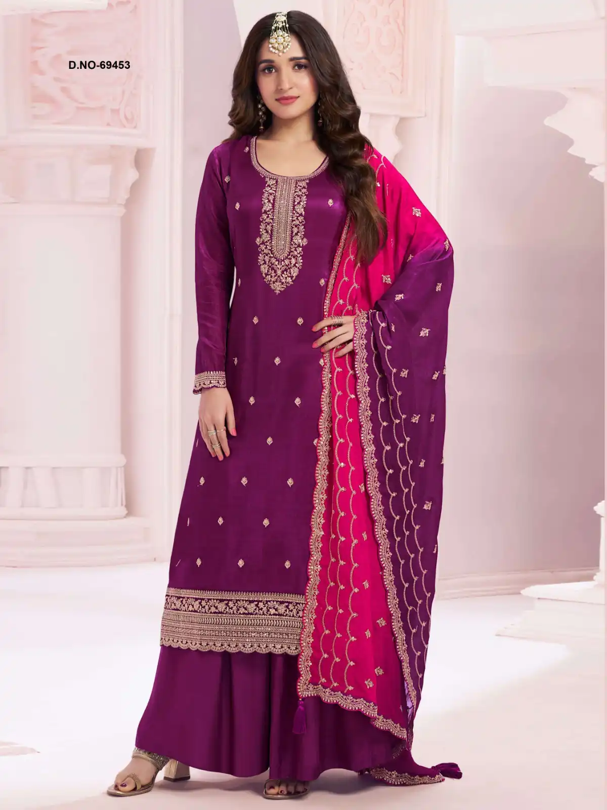 Wine Vichitra Zari Embroidery Work Salwar Suit | Jump Suits, Salwar suit, Casual Suits, Creative suits, Designer Suits, Palazzo Suits, Party Wear Suits, Patiala Suits, Straight Suits
