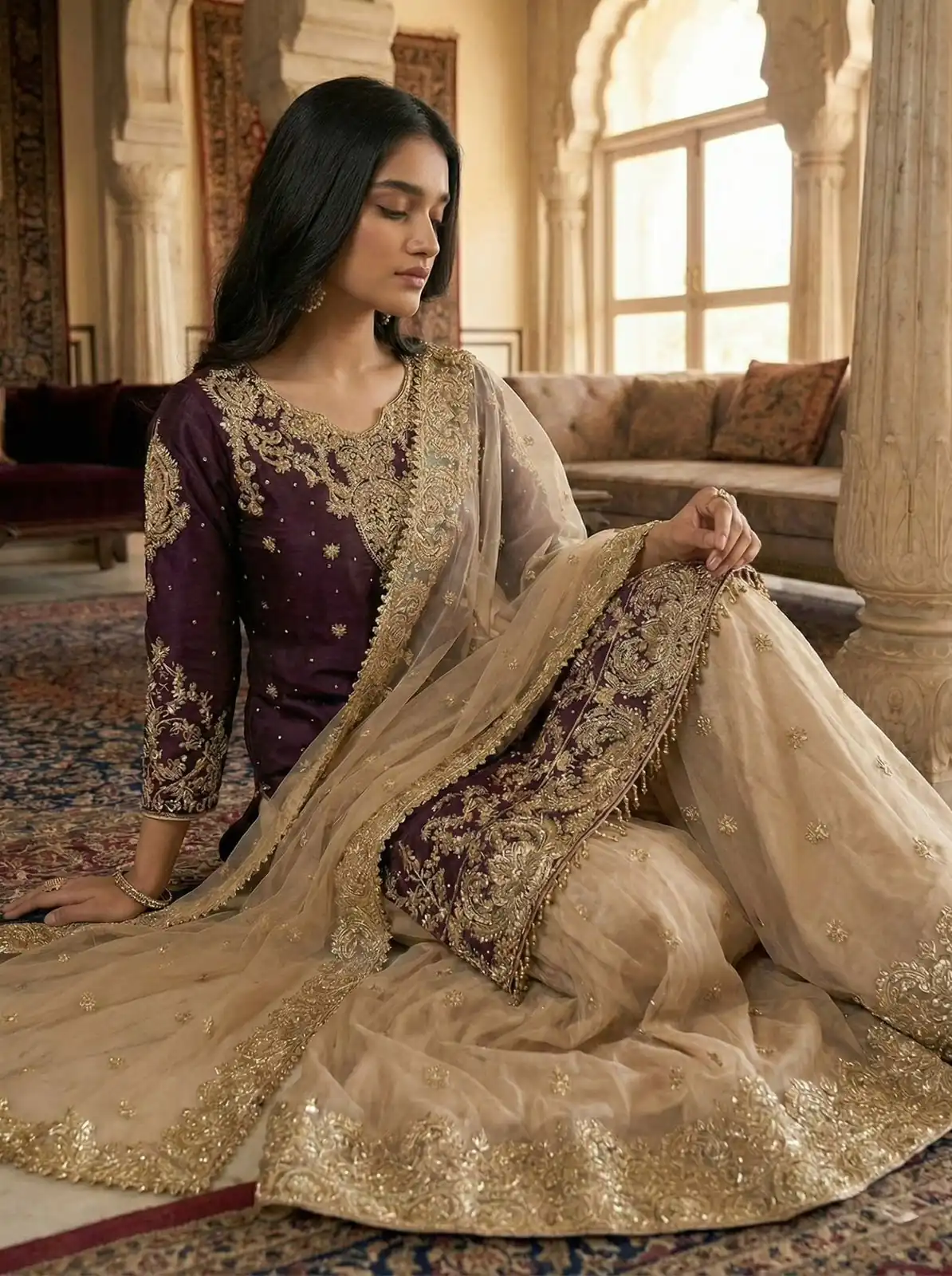 Wine Zimmy Choo Silk Embroidery Work Slwar Suit | Jump Suits, Tops & Bottoms, Track Suits, Salwar suit, Casual Suits, Creative suits, Designer Suits, Palazzo Suits, Party Wear Suits, Patiala Suits, Straight Suits, Trendy Wear