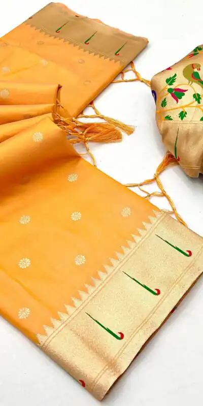 Yellow A Pethani Silk Lace Zari Work Saree | Sarees, Bollywood Sarees, Creative Sarees, Designer Sarees, Embroidered Sarees, Ethnic Saree, Modern Digital sarees, Party Wear Sarees
