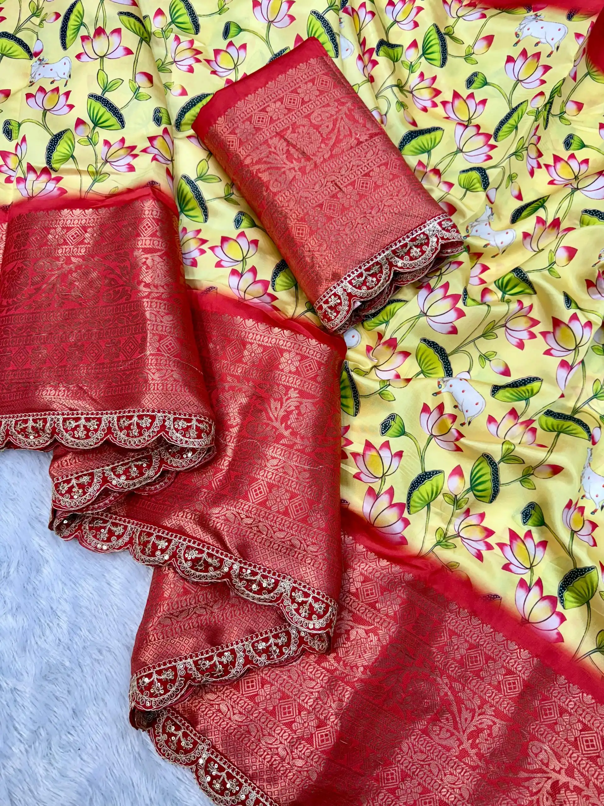 Yellow Dola Silk With Zari Weaving Border Saree | Sarees, Bollywood Sarees, Creative Sarees, Designer Sarees, Embroidered Sarees, Ethnic Saree, Modern Digital sarees, Party Wear Sarees