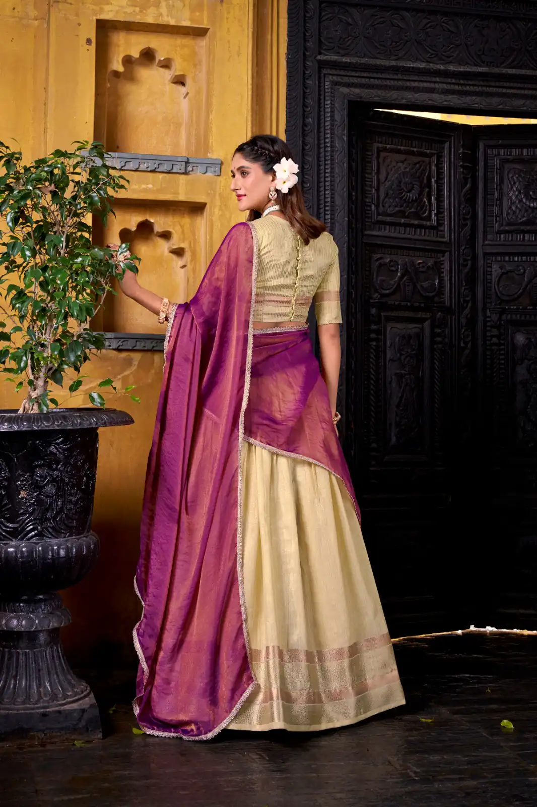 Yellow Dupion Silk Lace Zari Work Lehenga Choli | Lehenga, Bollywood Lehenga, Creative Lehenga, Designer Lehenga, Embroidered Lehenga, Party Wear Lehenga
