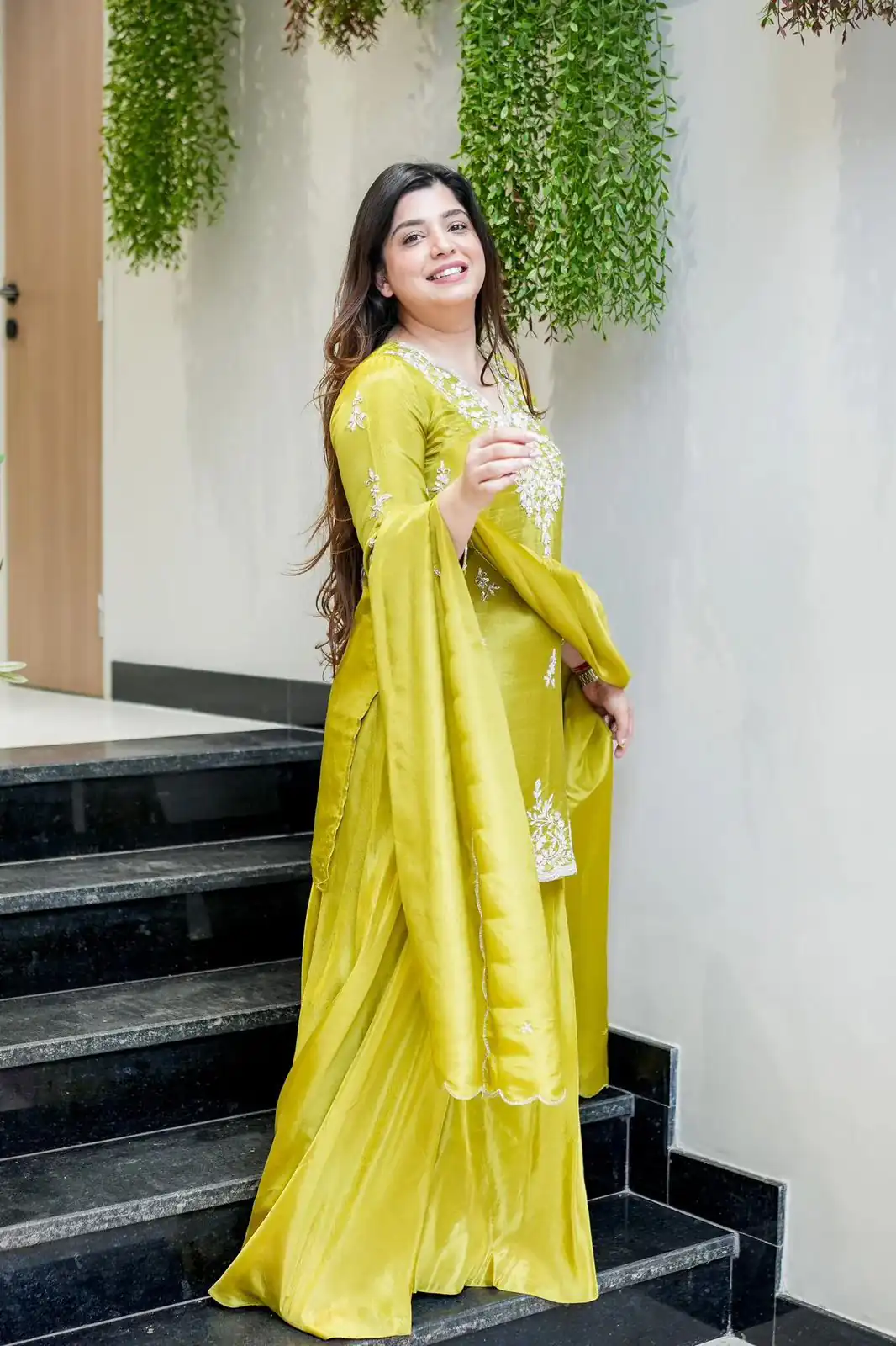 Yellow Fendy Embroidery Work Salwar Suit | Jump Suits, Salwar suit, Casual Suits, Creative suits, Designer Suits, Palazzo Suits, Party Wear Suits, Patiala Suits, Straight Suits