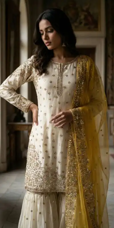 Yellow Fendy Silk Embroider Work Salwar Suit | Jump Suits, Salwar suit, Casual Suits, Creative suits, Designer Suits, Palazzo Suits, Party Wear Suits, Patiala Suits, Straight Suits