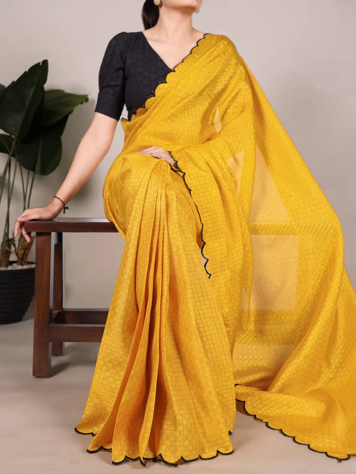 Yellow Gadhawal Arca Work Saree | Sarees, Bollywood Sarees, Creative Sarees, Designer Sarees, Embroidered Sarees, Ethnic Saree, Modern Digital sarees, Party Wear Sarees