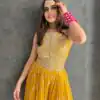 Yellow Jumpsuit with Sequin Work | Jump Suits, Salwar suit, Casual Suits, Creative suits, Designer Suits, Palazzo Suits, Party Wear Suits, Straight Suits