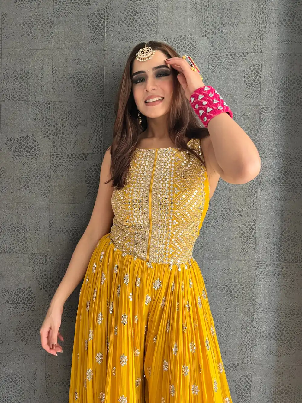 Yellow Jumpsuit with Sequin Work | Jump Suits, Salwar suit, Casual Suits, Creative suits, Designer Suits, Palazzo Suits, Party Wear Suits, Straight Suits