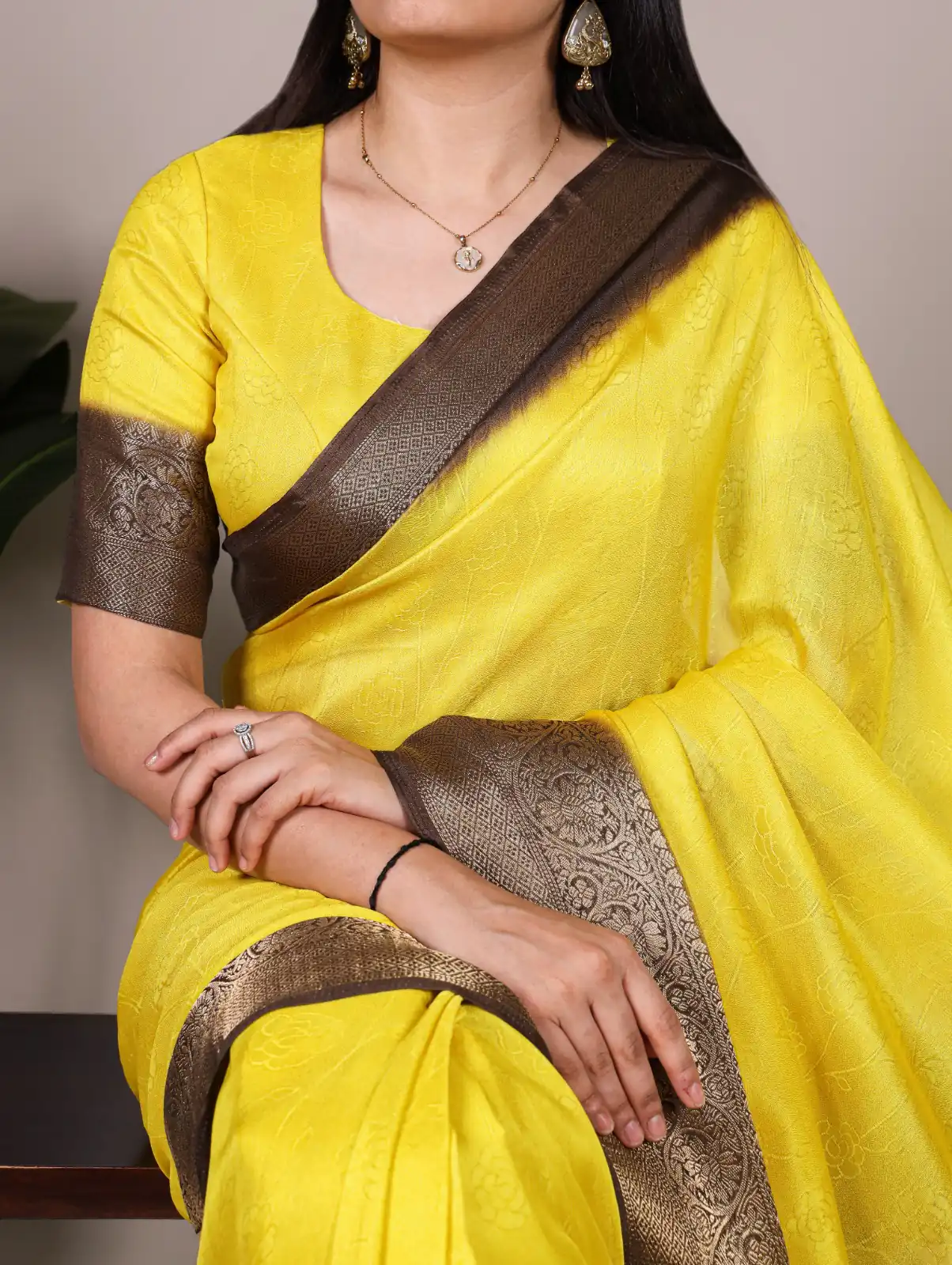 Yellow Marsh Mello Zari Work Saree | Sarees, Bollywood Sarees, Creative Sarees, Designer Sarees, Embroidered Sarees, Ethnic Saree, Modern Digital sarees, Party Wear Sarees