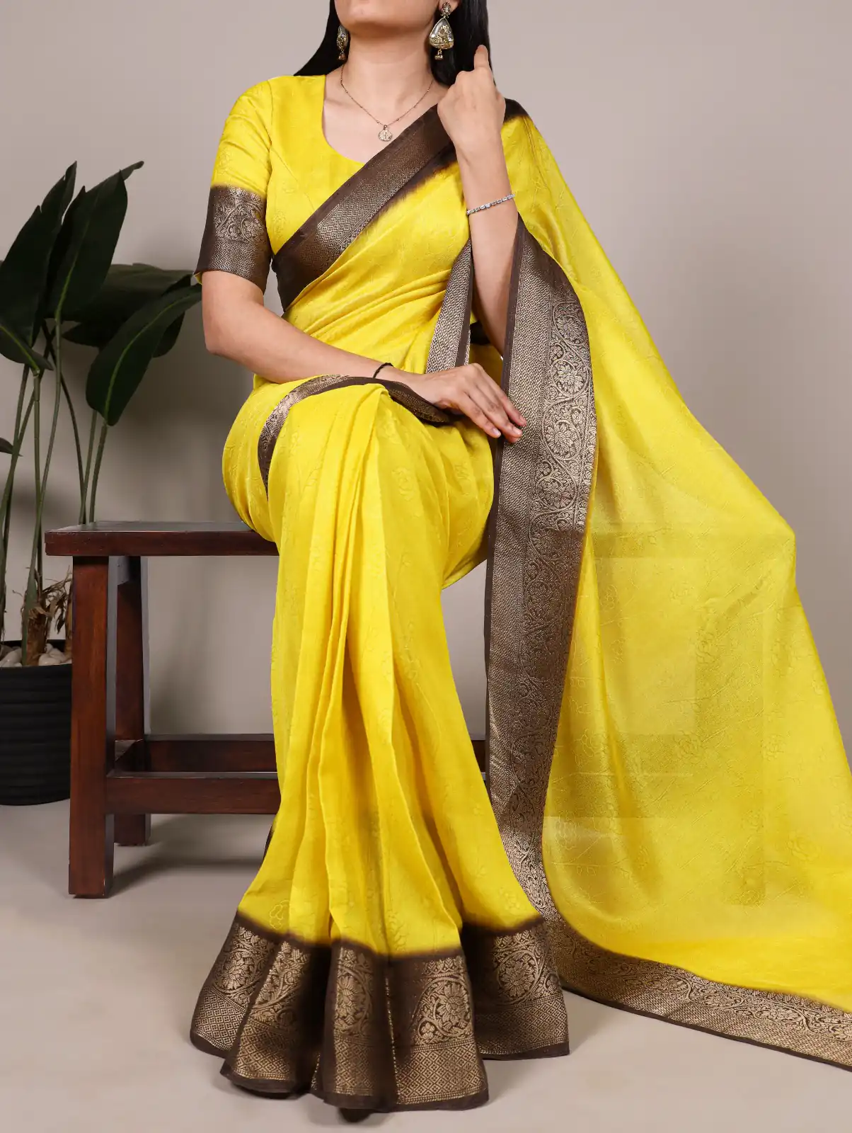 Yellow Marsh Mello Zari Work Saree | Sarees, Bollywood Sarees, Creative Sarees, Designer Sarees, Embroidered Sarees, Ethnic Saree, Modern Digital sarees, Party Wear Sarees