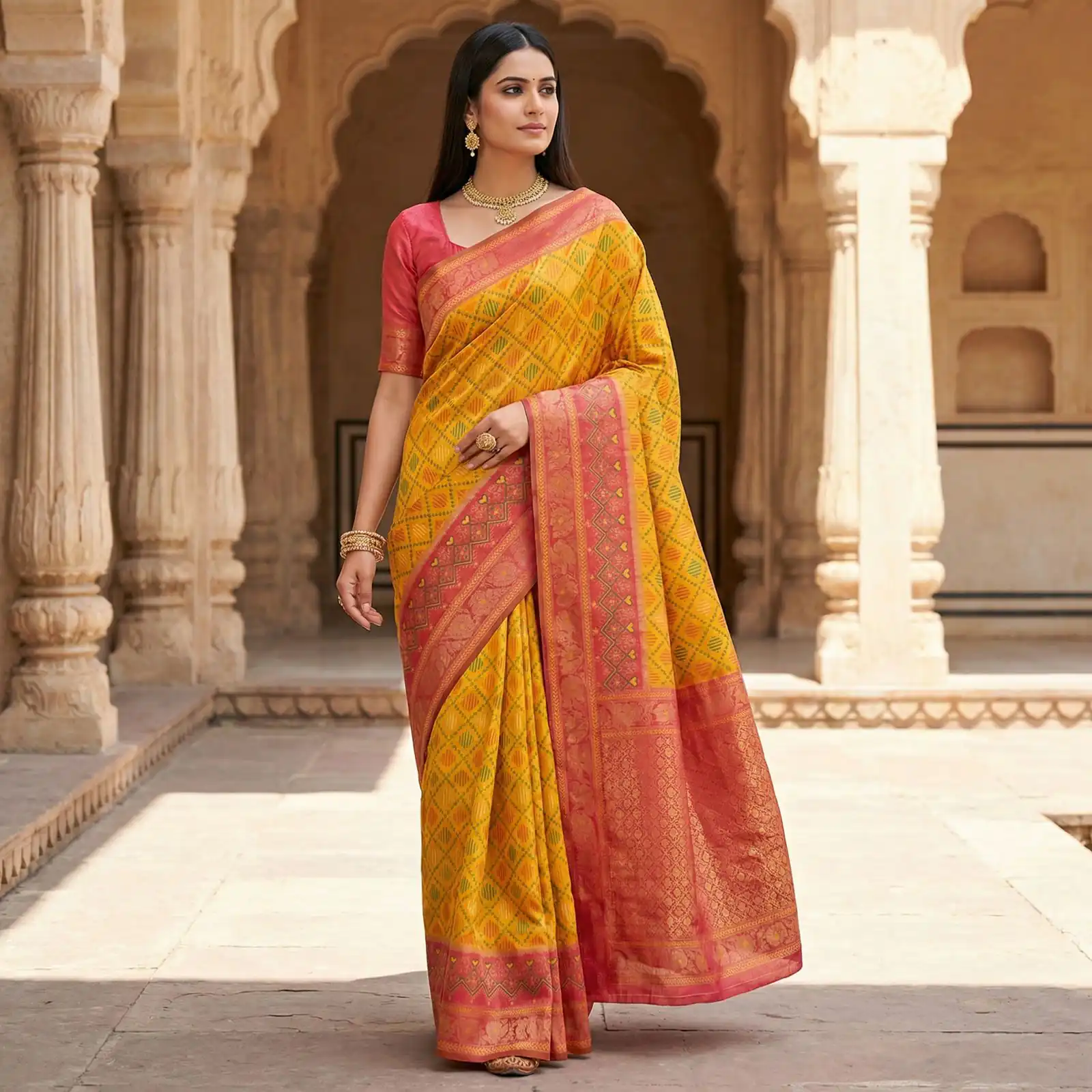 Yellow Pochampalli Lace Zari Work Saree | Sarees, Bollywood Sarees, Creative Sarees, Designer Sarees, Embroidered Sarees, Ethnic Saree, Modern Digital sarees, Party Wear Sarees