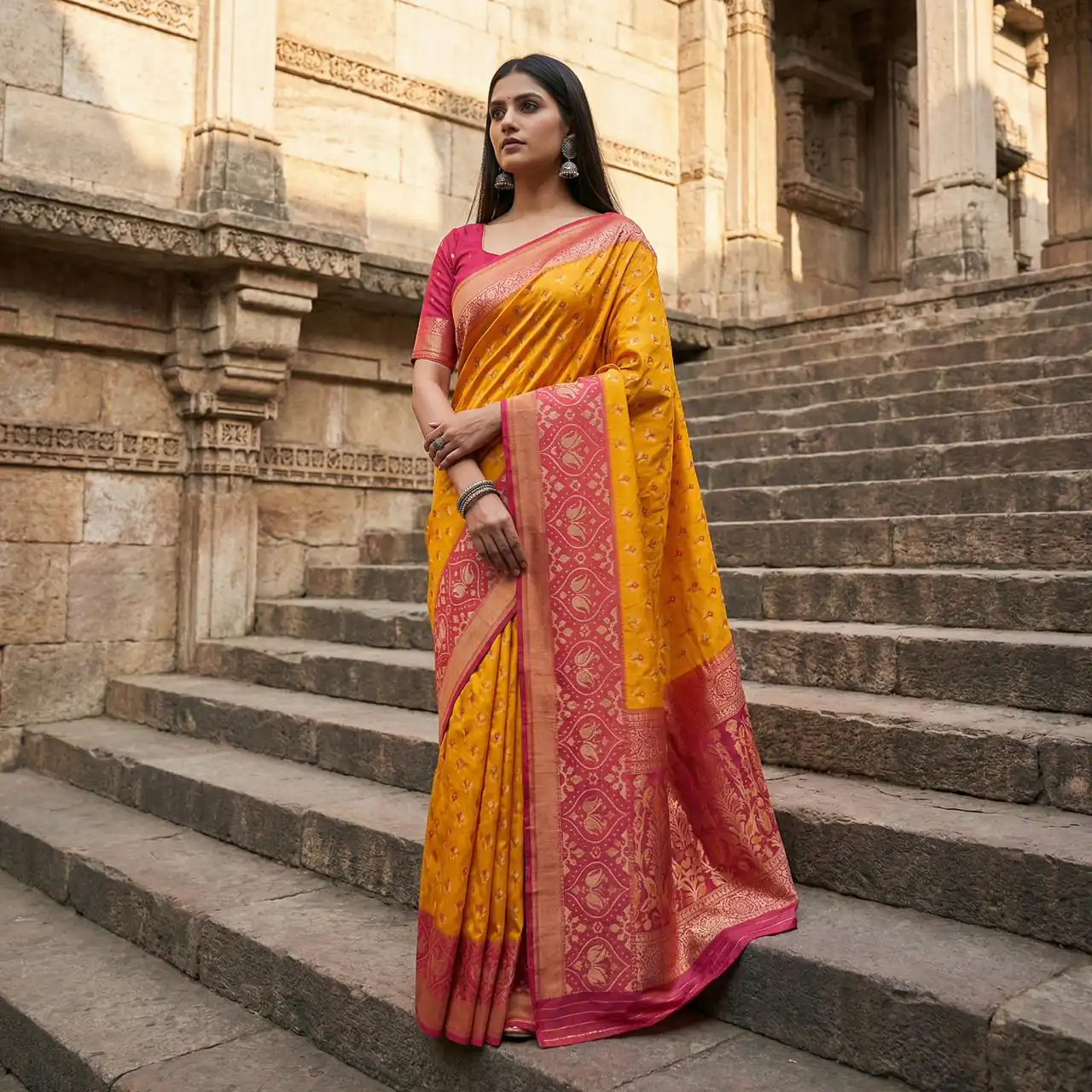 Yellow Pochampalli Silk Zari Woven Work Saree | Sarees, Bollywood Sarees, Creative Sarees, Designer Sarees, Embroidered Sarees, Ethnic Saree, Modern Digital sarees, Party Wear Sarees