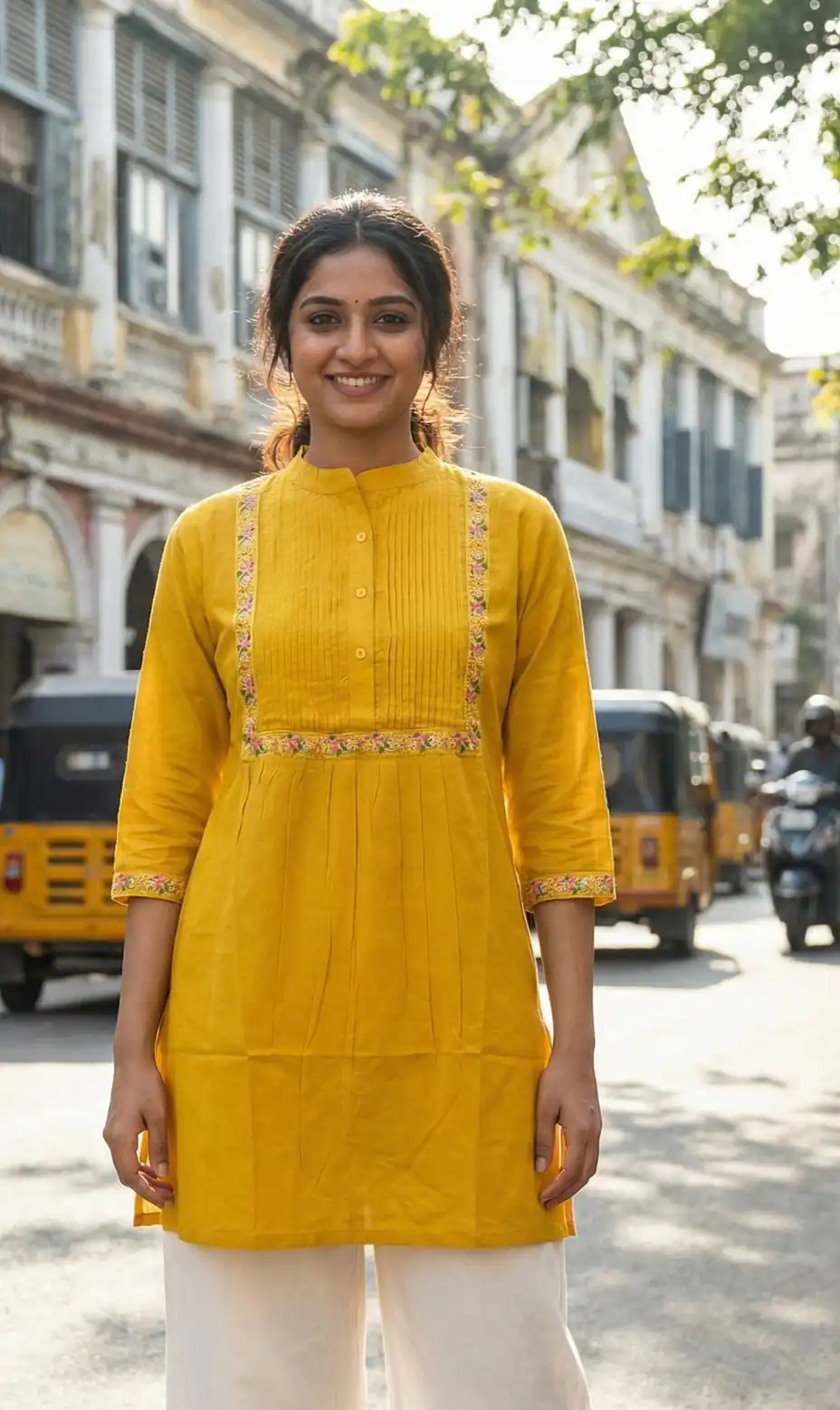 Yellow Rayon Multi Embroidery Work Kurti | Kurti, Bollywood Kurti, Creative Kurtis, Designer Kurti, Party Wear Kurti, Selfie Kurti