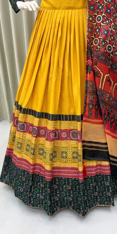 Yellow Rayon Print Lehenga Choli | Lehenga, Bollywood Lehenga, Creative Lehenga, Designer Lehenga, Embroidered Lehenga, Party Wear Lehenga