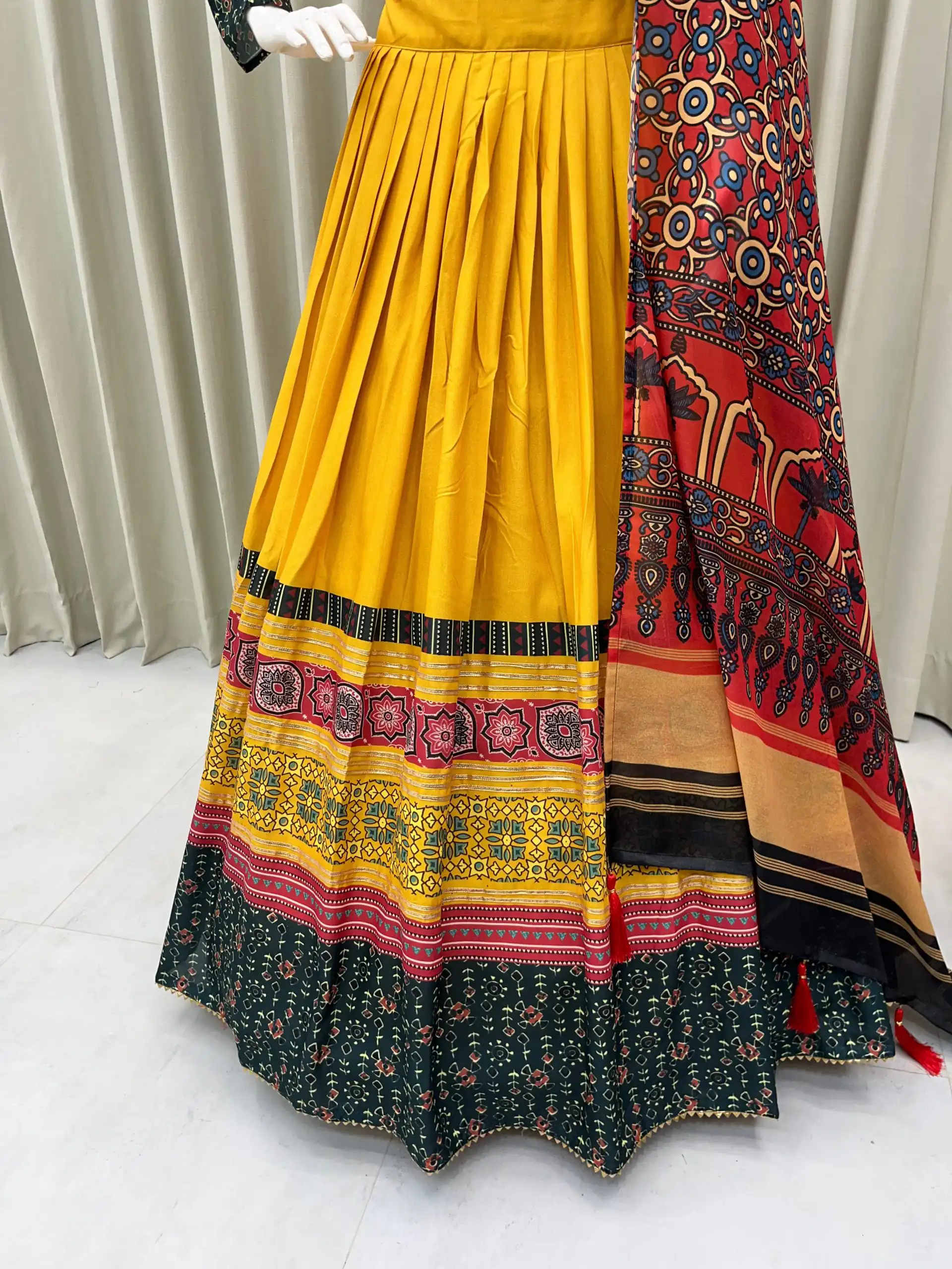 Yellow Rayon Print Lehenga Choli | Lehenga, Bollywood Lehenga, Creative Lehenga, Designer Lehenga, Embroidered Lehenga, Party Wear Lehenga