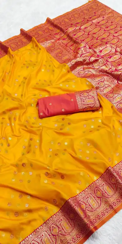 Yellow Rich Banarasi Silk Zari Lace Work Saree | Sarees, Bollywood Sarees, Creative Sarees, Designer Sarees, Embroidered Sarees, Ethnic Saree, Modern Digital sarees, Party Wear Sarees