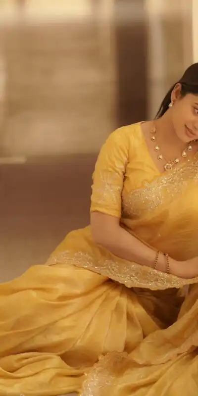 Yellow Soft Gold Crush Embroidery Work Saree | Sarees, Bollywood Sarees, Creative Sarees, Designer Sarees, Embroidered Sarees, Ethnic Saree, Modern Digital sarees, Party Wear Sarees