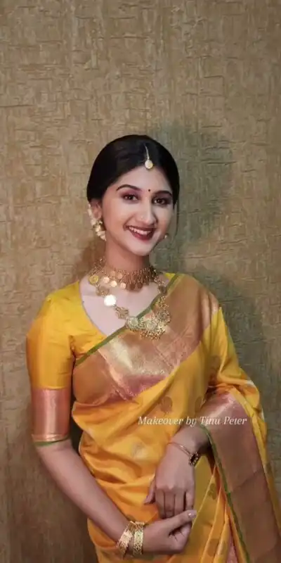 Yellow Soft Lichi Silk Border Work Saree | Sarees, Bollywood Sarees, Creative Sarees, Designer Sarees, Embroidered Sarees, Ethnic Saree, Modern Digital sarees, Party Wear Sarees