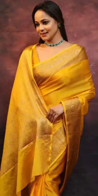 Yellow Soft Lichi Silk Lace Border Saree | Sarees, Bollywood Sarees, Creative Sarees, Designer Sarees, Embroidered Sarees, Ethnic Saree, Modern Digital sarees, Party Wear Sarees