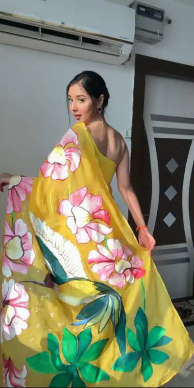 Yellow Soft Organza Silk Ready To Wear Saree | Sarees, Bollywood Sarees, Creative Sarees, Designer Sarees, Embroidered Sarees, Ethnic Saree, Modern Digital sarees, Party Wear Sarees