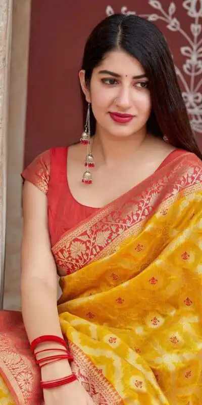 Yellow Soft Silk Jacquard Saree | Sarees, Bollywood Sarees, Creative Sarees, Designer Sarees, Embroidered Sarees, Ethnic Saree, Modern Digital sarees, Party Wear Sarees