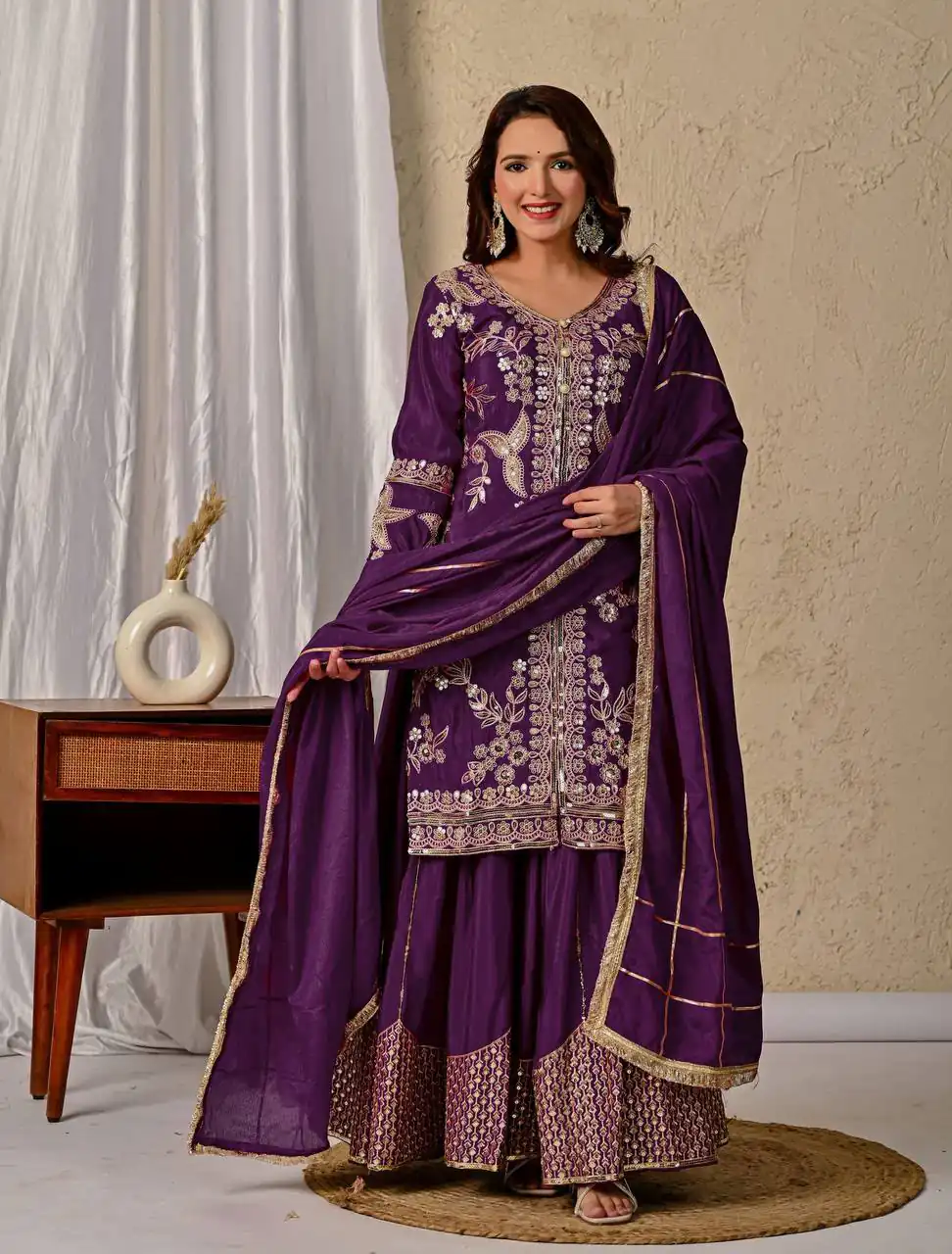 MD 3055 Wine Color Chinon Silk Salwar Suit with Embroidery Work. Online Get it for ₹2149. Delivery 4-6 Working Days. Shop now. | Jump Suits, Salwar suit, Casual Suits, Creative suits, Designer Suits, Palazzo Suits, Party Wear Suits, Patiala Suits, Straight Suits