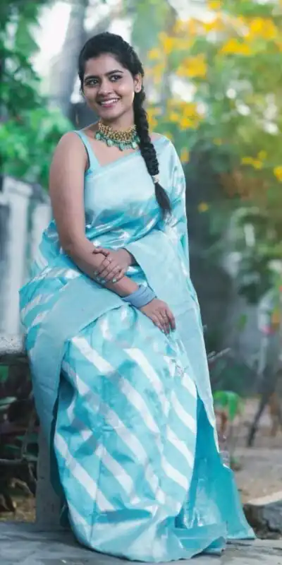 KPR 094 Sky Blue Color Yellow Soft Lichi Silk Saree with Jacquard Work. Best Price ₹1299. Delivery 4-6 Working Days. Shop now. | Sarees, Bollywood Sarees, Creative Sarees, Designer Sarees, Embroidered Sarees, Ethnic Saree, Modern Digital sarees, Party Wear Sarees
