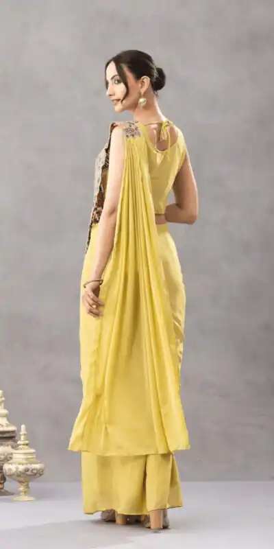 ST 1180 Lemon Yellow in Chinon. Embroidery Work Gorgeous Saree Wedding, Party, Festive, Events, Grab it for ₹1899. Delivery 4-6 Working Days. Shop now. | Sarees, Bollywood Sarees, Creative Sarees, Designer Sarees, Embroidered Sarees, Ethnic Saree, Modern Digital sarees, Party Wear Sarees