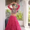KA 5080 Pink| Faux Georgette Lehenga Choli with Embroidery Work & Lace Work. Special Price ₹2499. Delivery 4-6 Working Days. Shop now. | Lehenga, Bollywood Lehenga, Creative Lehenga, Designer Lehenga, Embroidered Lehenga, Party Wear Lehenga