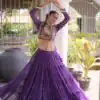 KA 5080 Purple| Faux Georgette Lehenga Choli with Embroidery Work & Lace Work. Special Price ₹2499. Delivery 4-6 Working Days. Shop now. | Lehenga, Bollywood Lehenga, Creative Lehenga, Designer Lehenga, Embroidered Lehenga, Party Wear Lehenga