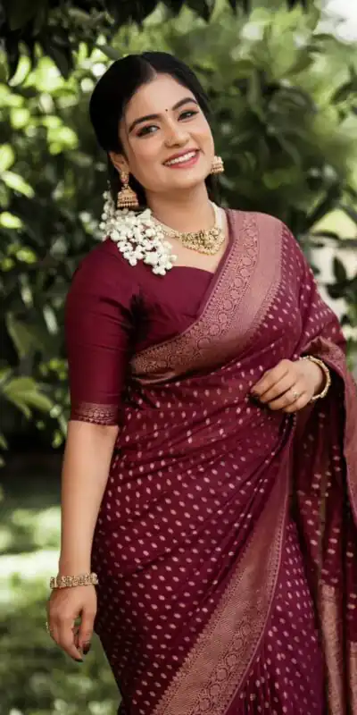 KPR 265 Maroon Soft Lichi Silk Saree with Lace Work & Lace Border. Introductory Price ₹1349. Delivery 4-6 Working Days. Shop now. | Sarees, Bollywood Sarees, Creative Sarees, Designer Sarees, Embroidered Sarees, Ethnic Saree, Modern Digital sarees, Party Wear Sarees