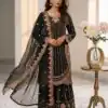 VLM 331 Black Faux Georgette Salwar Suit erfect for Wedding, Party, Mehendi, Pongal, Reception – . Available at ₹2449 only. Delivery 4-6 Working Days | Jump Suits, Salwar suit, Casual Suits, Creative suits, Designer Suits, Palazzo Suits, Party Wear Suits, Patiala Suits, Straight Suits