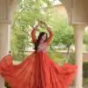 KA 1271 Orange in Colour Faux Georgette Bandhani Print Work Gown. Available at ₹2069 only. Delivery 4-6 Working Days. Shop now. | Gowns, Bollywood Gowns, Creative Gowns, Designer Gowns, Embroidered Gowns, Party Wear Gowns