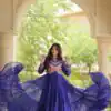 KA 1271 Royal Blue in Colour Faux Georgette Bandhani Print Work Gown. Available at ₹2069 only. Delivery 4-6 Working Days. Shop now. | Gowns, Bollywood Gowns, Creative Gowns, Designer Gowns, Embroidered Gowns, Party Wear Gowns