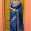 KP 7000 Navy Blue Soft Lichi Silk Cloth Saree Perfect for Wedding, Party, Family Gatherings, Sangeet, Ethnic Day – Festive Deal ₹1549. Delivery 4-6 Working | Sarees, Bollywood Sarees, Creative Sarees, Designer Sarees, Embroidered Sarees, Ethnic Saree, Modern Digital sarees, Party Wear Sarees