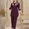 DIVA 169 Wine Colour Rayon Cotton Kurti with Embroidery Work. Introductory Price ₹1999. Delivery 4-6 Working Days. Shop now. | Kurti, Bollywood Kurti, Creative Kurtis, Designer Kurti, Party Wear Kurti, Selfie Kurti