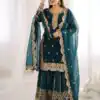 ZSR 3167 Teal Fendy Silk Salwar Suitwith Embroidery Work & Lace Work. Now at just ₹2149. Delivery 4-6 Working Days. Shop now. | Jump Suits, Salwar suit, Casual Suits, Creative suits, Designer Suits, Palazzo Suits, Party Wear Suits, Patiala Suits, Straight Suits