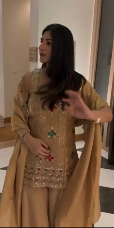 Alternative view of Magical Chiku Chinon Silk Embroidery Work Salwar Suit