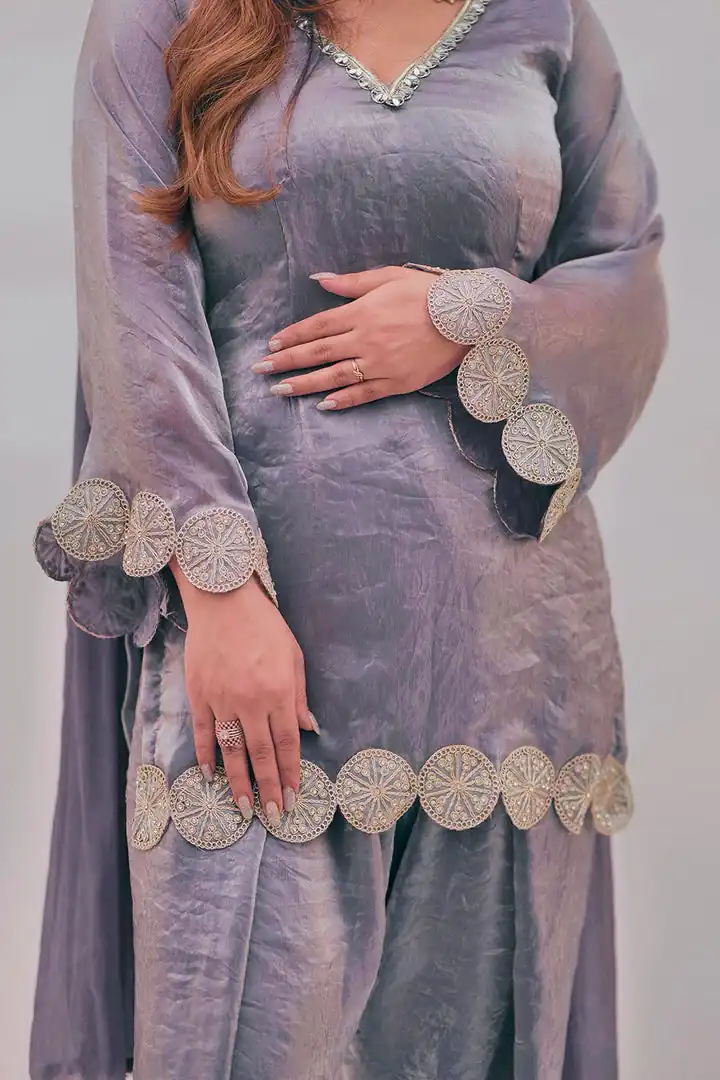Super Lavender Fendy Silk Sequence Work Salwar Suit - Image 2