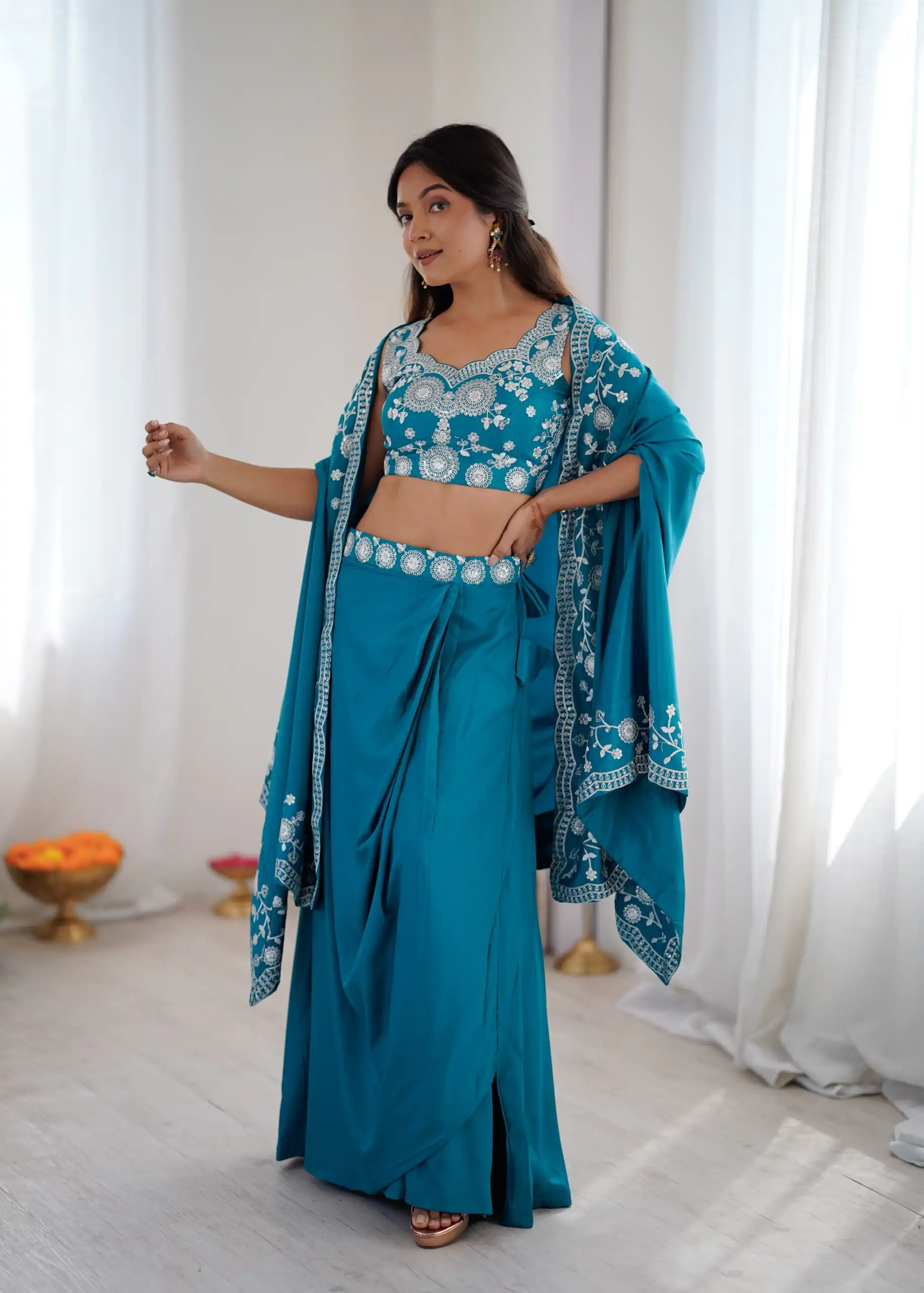 SP 73 Teal French Crep Silk Salwar Suit Perfect for Wedding, Party, Engagement, Baisakhi, Pongal – . Special Price ₹2149. Delivery 4-6 Working Days | Jump Suits, Salwar suit, Casual Suits, Creative suits, Designer Suits, Palazzo Suits, Party Wear Suits, Patiala Suits, Straight Suits