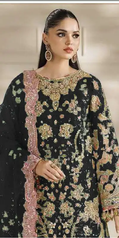 FC 1231 Black Chiffon Salwar Suit with Embroidery Work & Sequins Work. Introductory Price ₹2949. Delivery 4-6 Working Days. Shop now. | Jump Suits, Salwar suit, Casual Suits, Creative suits, Designer Suits, Palazzo Suits, Party Wear Suits, Patiala Suits, Straight Suits